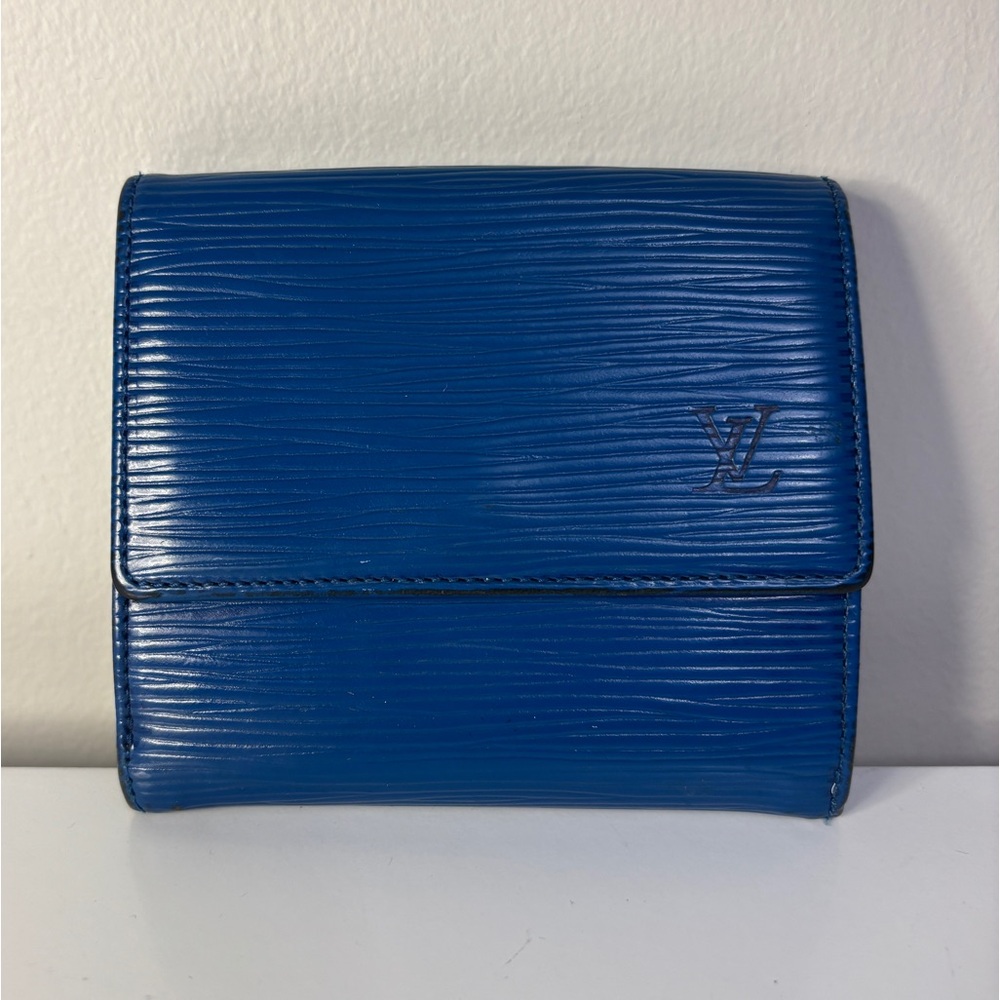 Louis Vuitton Blue Epi Compact Wallet